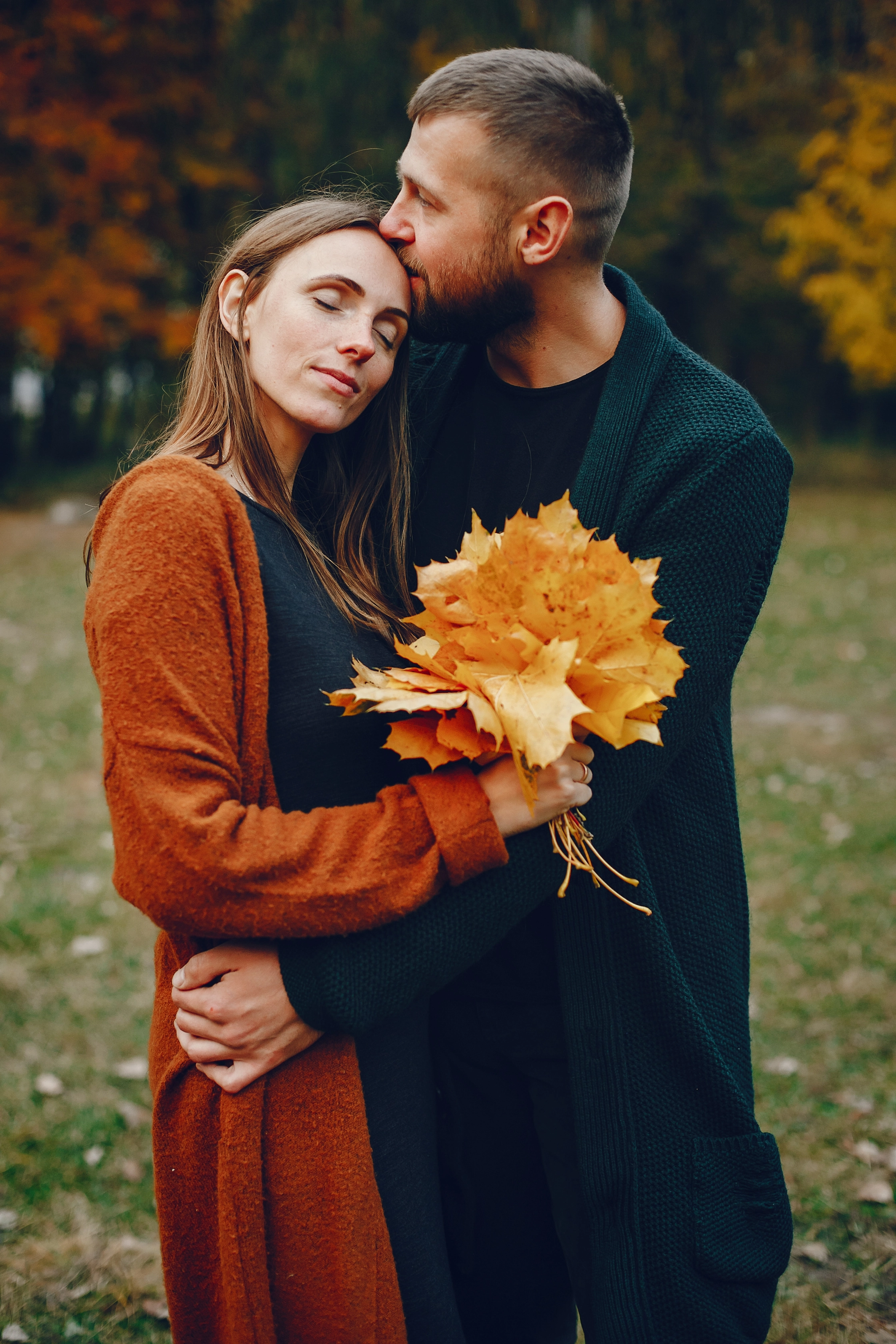 elegant-couple-spend-time-autumn-park