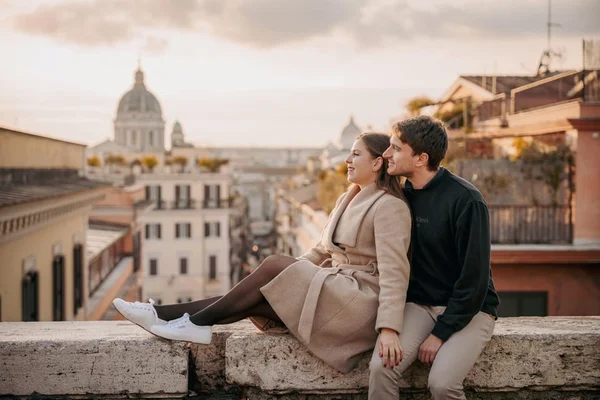 Romantic Couples Photoshoot in Rome — Spanish Steps