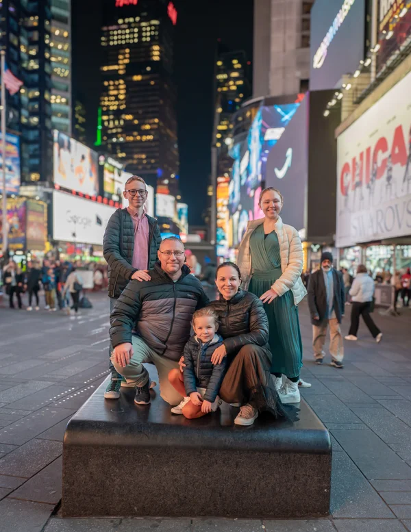 Professional photoshoot at Times Square New York