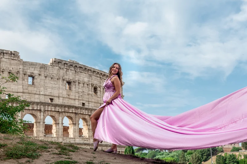 Professional photoshoot with a flying dress photo 1